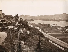Allemagne, Siebengebirge, les sept montagnes, bords du Rhin  Vintage albumen pri