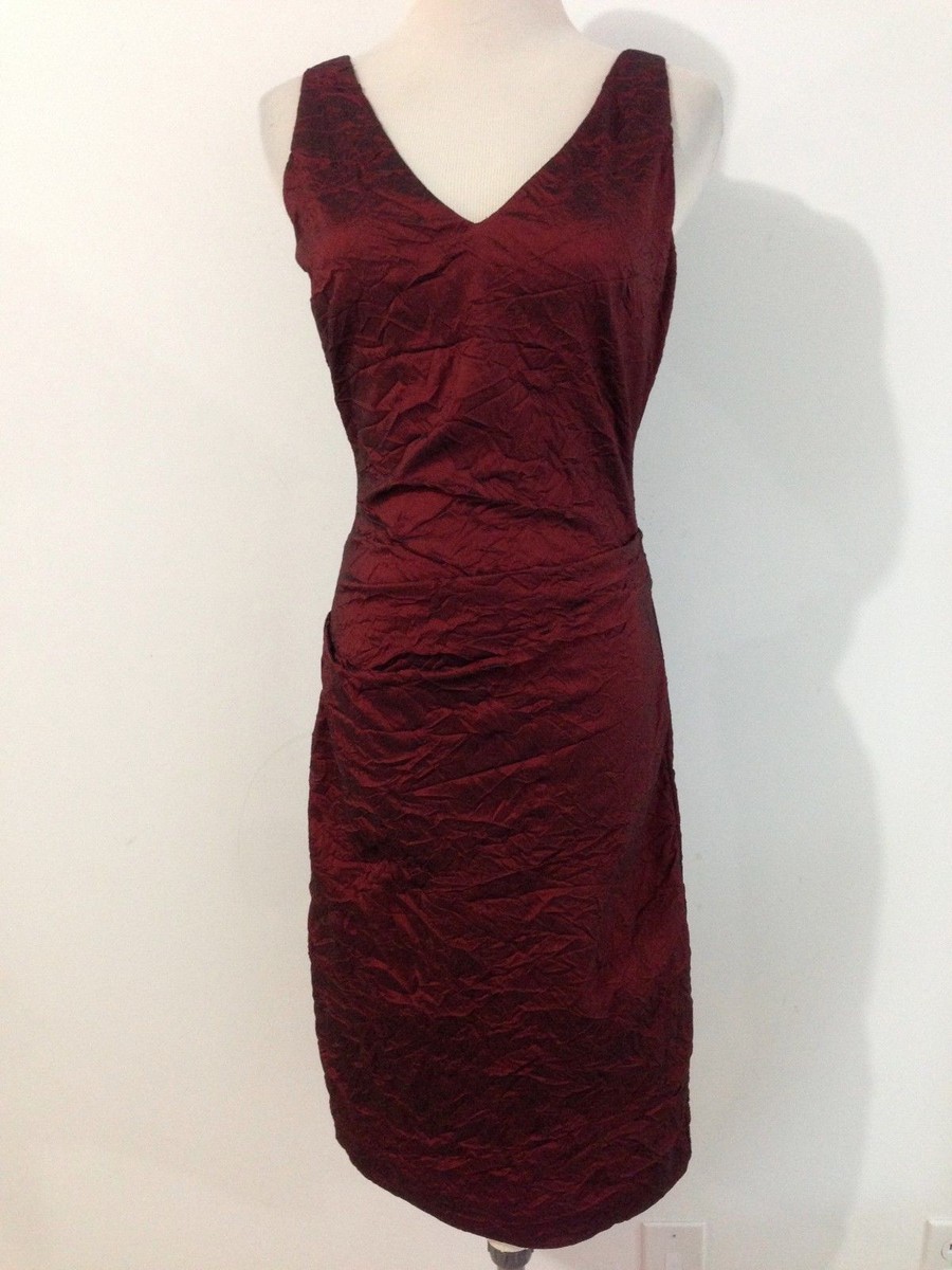 nicole miller red cocktail dress Nicole Miller Silk strapless cocktail Dress Red sz 12