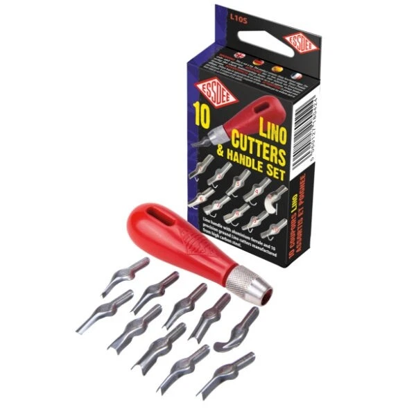 (0,90€/Stück) Linoleum Cutter Set 11-teilig Essdee L10S - Made in England