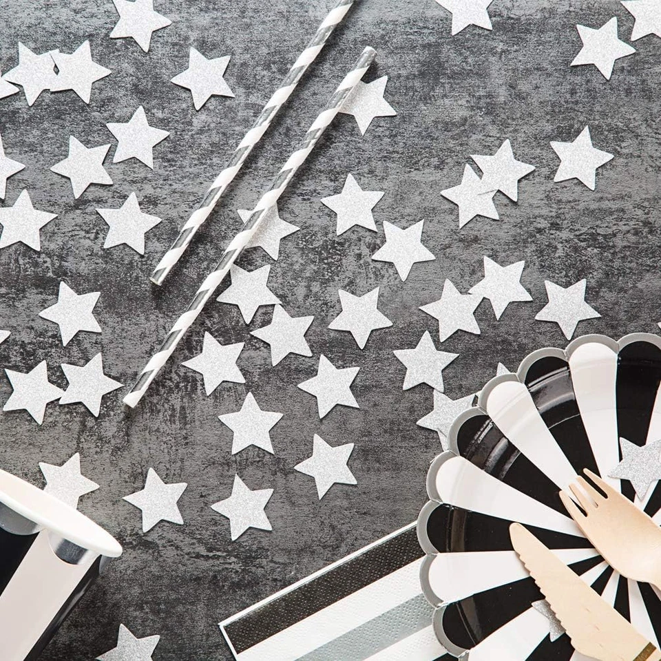 Brillo Estrella Confeti Boda Fiesta Decoración y Mesa Decoración 1.2’’ en Diámetro (Sil Foto 3 de 4