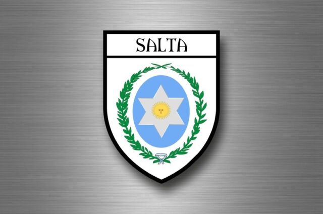 Sticker decal souvenir car coat arms shield city travel argentina salta
