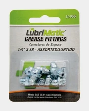 NEW!! LubriMatic (4)Straight, (2)45 degree & (2)90 degree Grease Fittings 8 pk