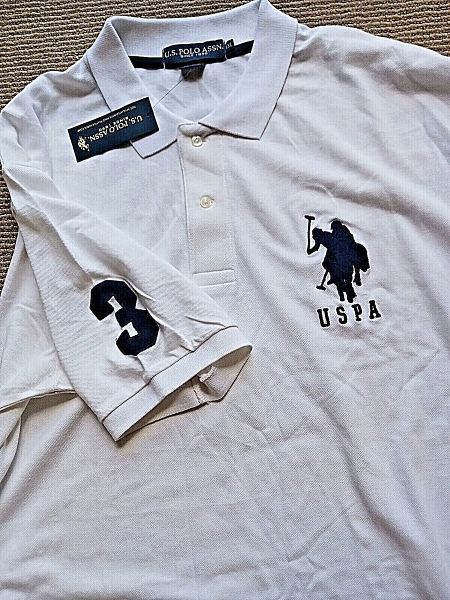NWT - USPA Polo Shirt White Short Sleeve Big Pony #3 Cotton NWT - USPA Polo Shirt White Short Sleeve Big Pony #3 Cotton
