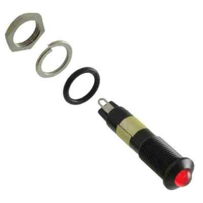 LED 9 MM PMI R 12V BLK HS W GASKT
