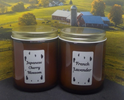 Wonderfully Scented Soy Wax Container Candle 8oz Amber Glass Hand-Poured