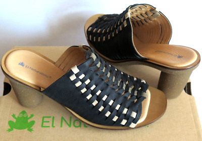 EL NATURALISTA Spain Pumps Gr. 41 raues Leder gepolsterte InnenSohle Pantoletten