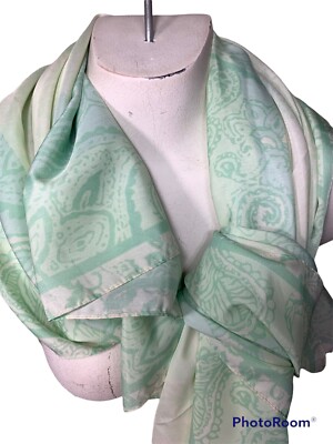 Simply Noelle Scarf Wrap Shawl New With Tags Pastel Green Ivory