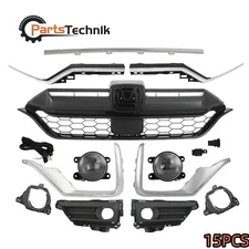 For 2020-2022 Honda CRV Grille Bumper Trim Foglight Trim Headlamp Trim Fog Light