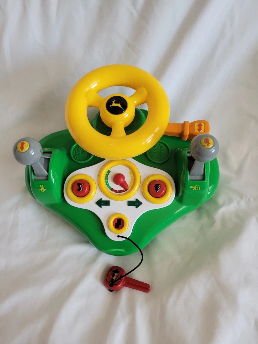 John deere steering sales wheel toy