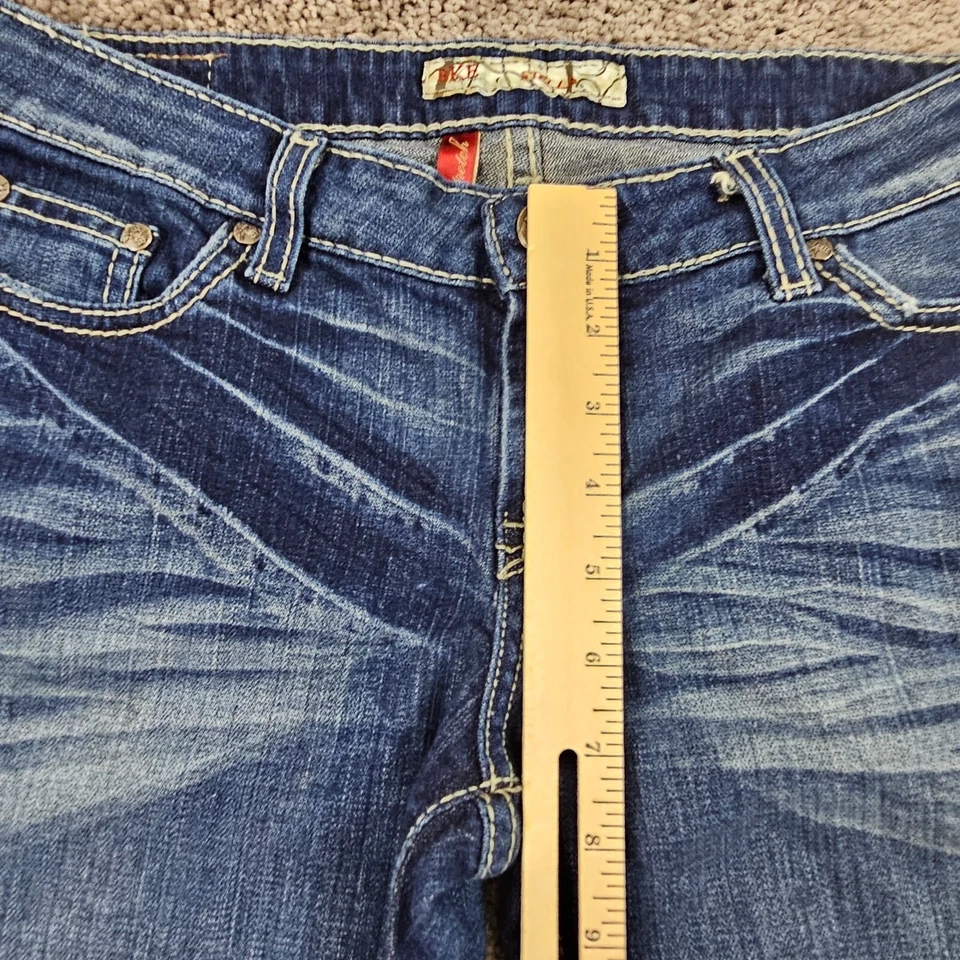 BKE Jeans Womens 30 Straight Crop Low Rise Distressed Denim Stretch Stella 30x26 - Image 4 of 4