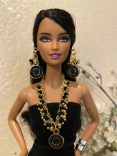 Handmade Jewelry for 11-1/2" Fashion Doll - Disc Necklace & Earrings