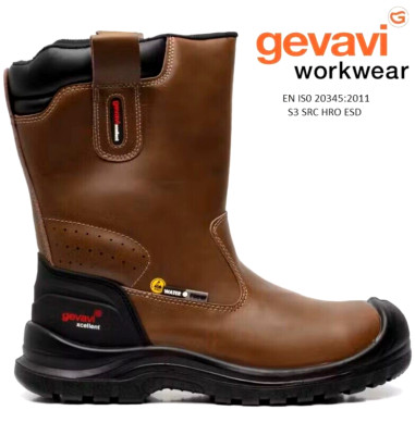 Herren Wasserdicht S3 Verbundkappe Sicherheit Rigger Leicht Leder Arbeitsstiefel Größe