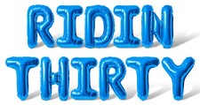 RIDIN THIRTY Letter Balloons Banner - DIY 30th Birthday Party Decorations