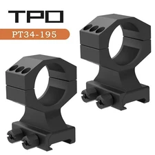 TPO 34mm Extra High 1.95 Heavy Duty Rifle Scope Rings Fits Weaver Picatinny Rail