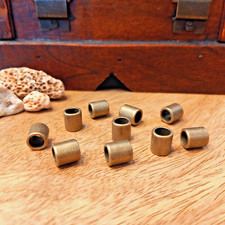 10 Bartperlen Wikingerperlen Haarperlen bronzefarben 9x8 mm Gro&szlig;lochperlen (28)