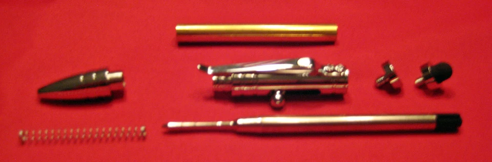 Cinco kits de bolígrafos Chrome Rifle Tech - perno de lápiz $10 cada lápiz óptico y tapa incluidos Foto 2 de 2