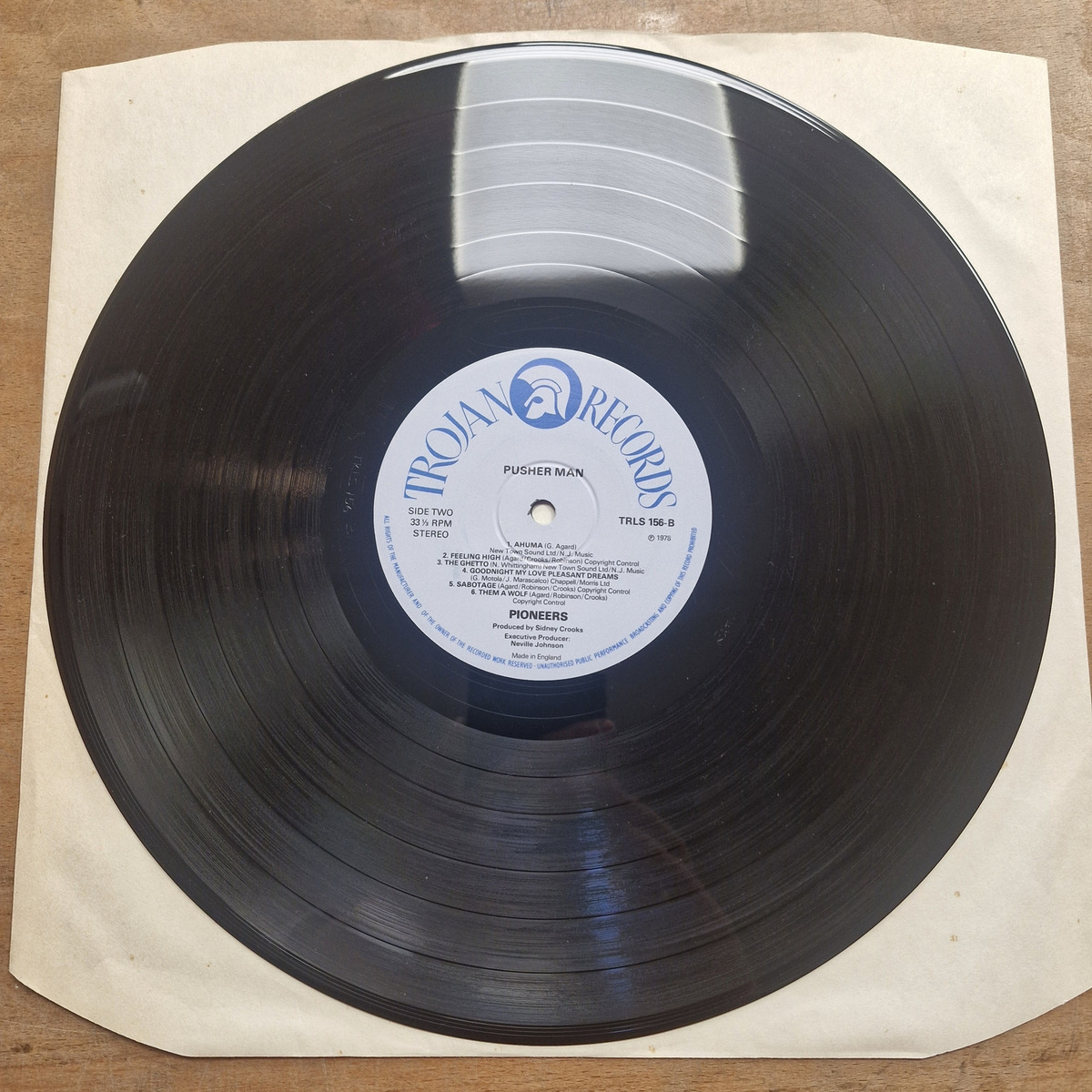 The Pioneers - Pusher Man Vinyl 1978 LP, Album, Blu UK TRLS The Pioneers - Pusher Man Vinyl 1978 LP, Album, Blu UK TRLS