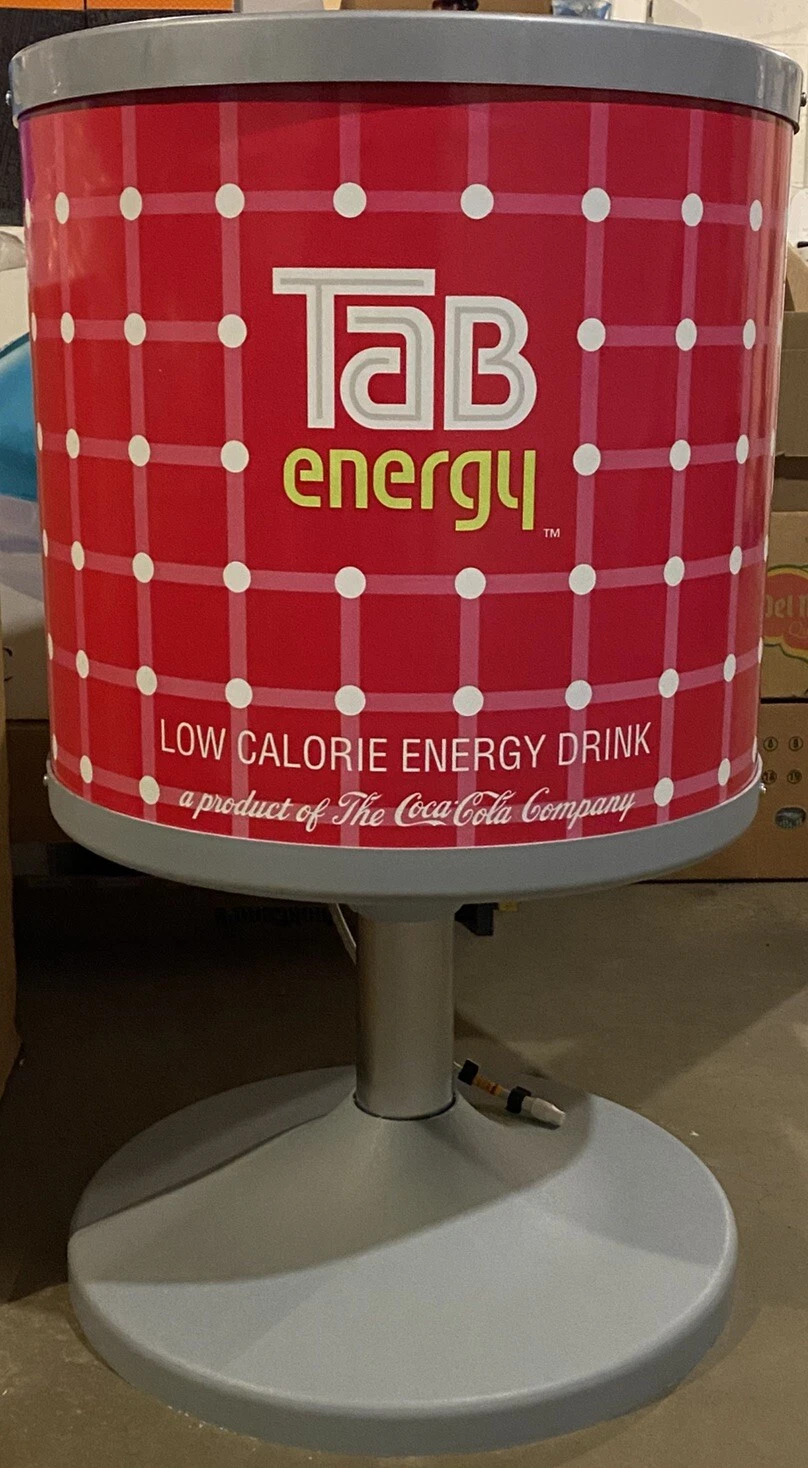 TAB Energy Coca Cola Store Display Cooler With Drain Tube