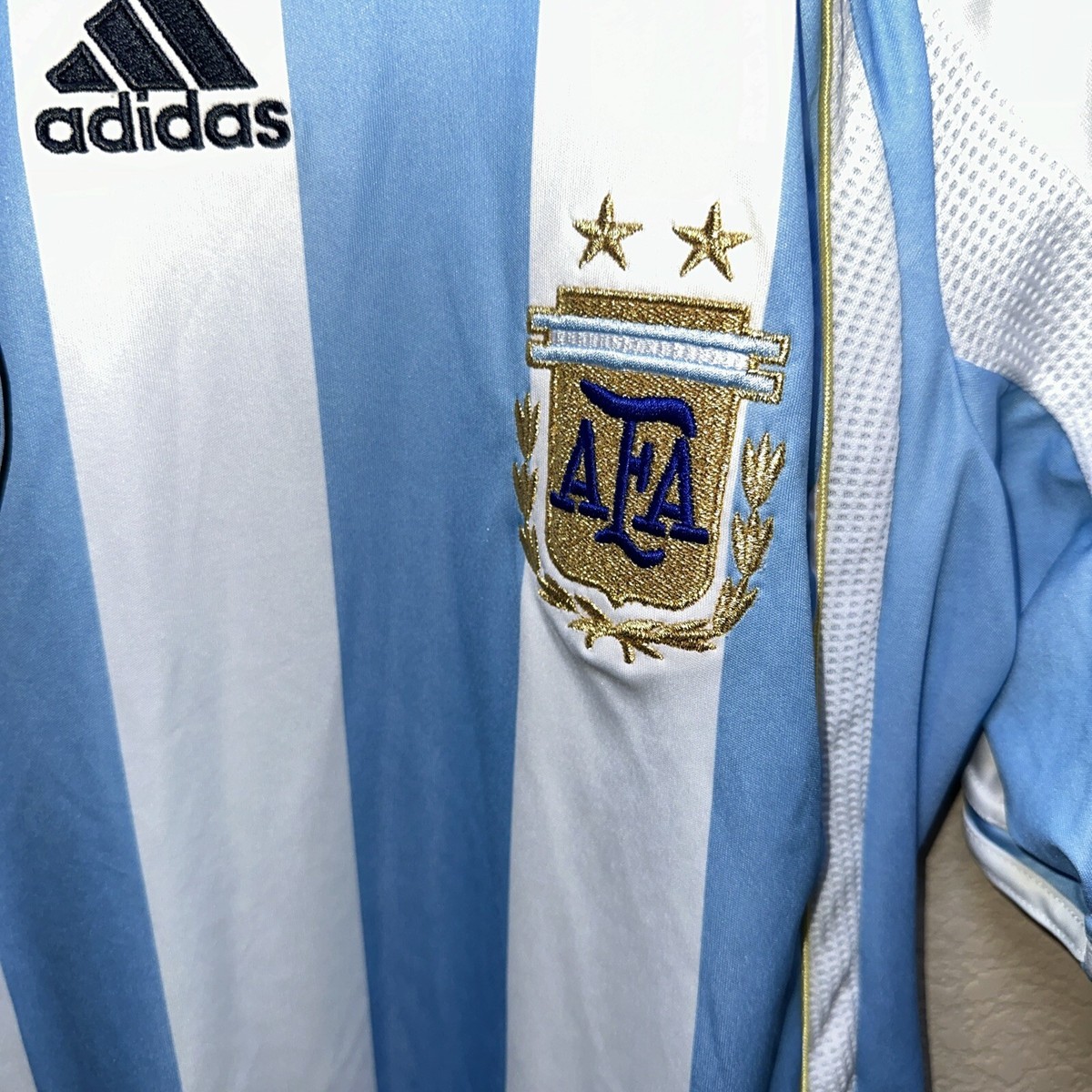 Argentina 2005/2007 Home Football Shirt Adidas Soccer Jersey #19