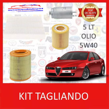 KIT TAGLIANDO 4 FILTRI + 5LT OLIO 5W40 ALFA 159 1.9 JTD 2005 - 2011