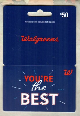 WALGREENS You're the Best 2022 Gift Card $0 NO VALUE