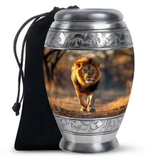 Lion Funeral Urns For Human Ashes, Adult Urns For Ashes, 10 Inch