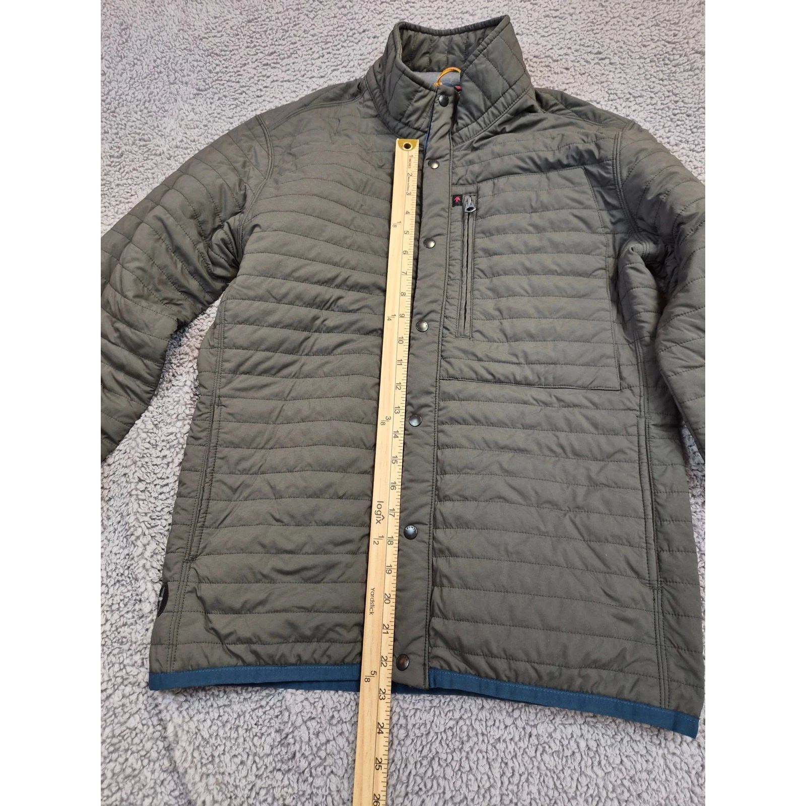 NWT Relwen Windzip Jacket Quilted Jacket Men's S Gray/Green color (1271) - product detail image 7