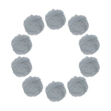 20Pcs Faux Fur Pom Pom Balls, 2 Inch Pompoms, Gray