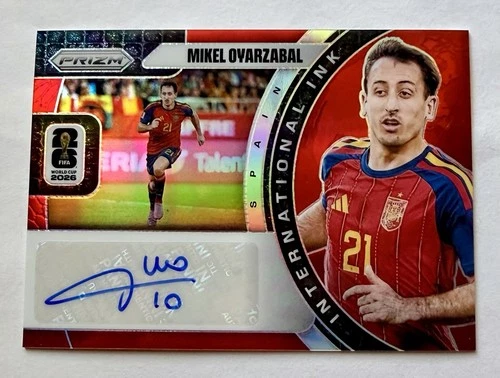 Mikel Oyarzabal 41/49 Red Auto 2026 Panini Prizm FIFA World Cup Soccer Card