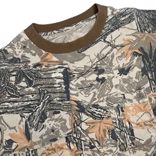 Vintage Realtree Camo Ringer T-Shirt XL Pocket Hunting Outdoor Single Stitch