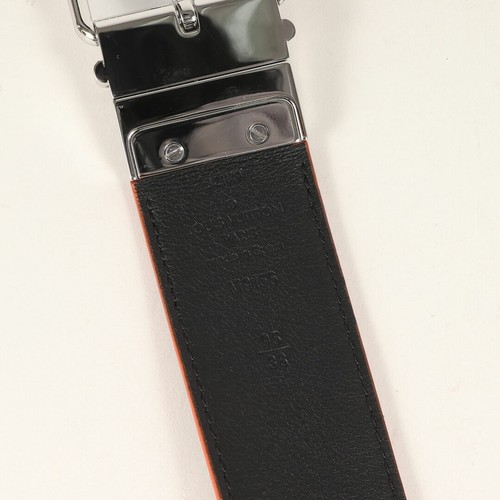 Louis Vuitton Belt Size 95/38 Santulle Damie Cobalt 40Mm Reversible Navy Orange - Picture 4 of 6