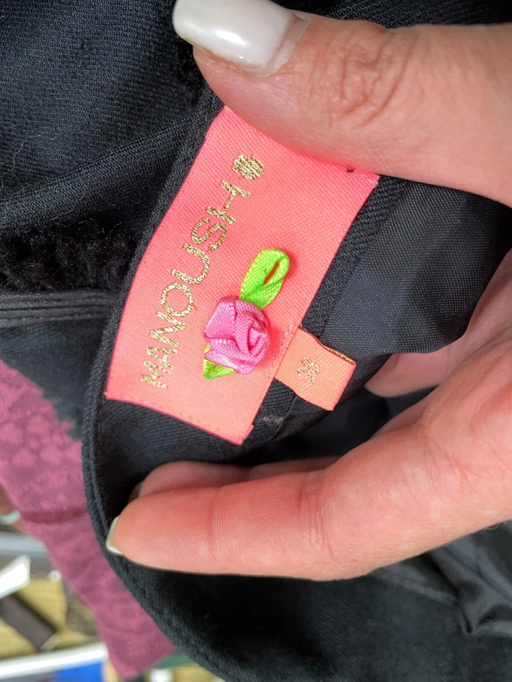 MANOUSH Gr.FR 38 / DE 36-S Damen Minirock 40% Wolle schwarz bestickt - Bild 2 von 4