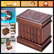 Secret Wooden Puzzle Box with Hidden Compartments for Money & Gift Cards - Escap