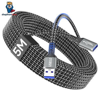 USB 3.0 Extension Cable 5 m, USB-A Male to A Female, 5 Gbps High-Speed