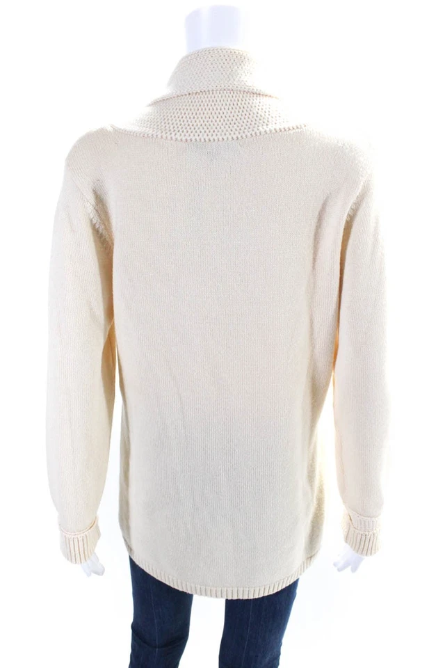 Женский пуловер Classiques Entier с воротником и длинными рукавами бежевый размер L - Изображение 3 из 4