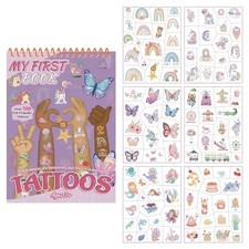 Pre-Cut Temporary Tattoos for Girls, 100 Butterfly Mermaid Unicorn purple