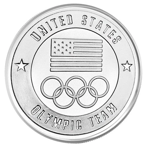 1 Troy oz US Olympic Team .999 Fine Silver Round