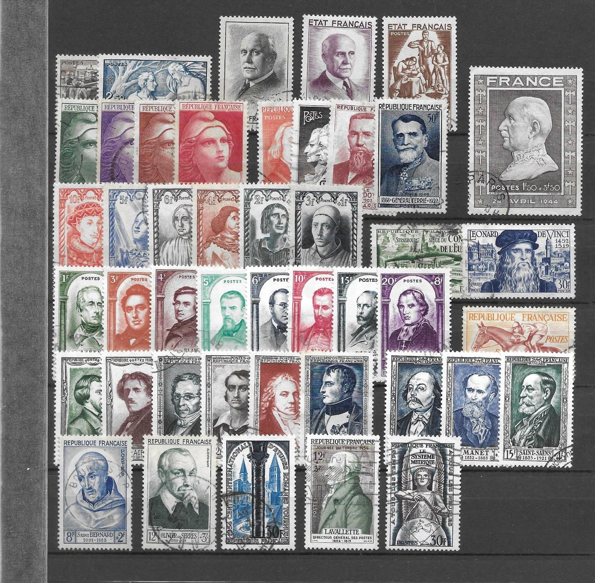 Lot De 370 Timbres France Oblitérés – Tous Différents + 4 Enveloppes 1er Jour