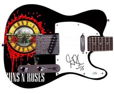 Guns & Roses Gilby Clarke Signed Autographed Photo Graphics Guitar ACOA