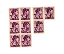 Lot 9 Timbres NEUFS STAMPS UNC  Italie Italy ITALIa 30 LIRE ... à SAISIR (EN)