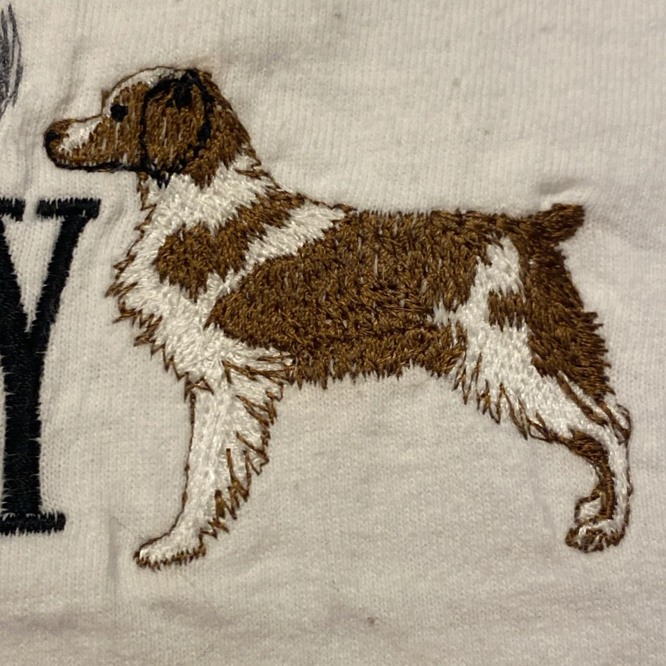 Camiseta Brittany Spaniel Bordada Talla XXL Perros Animales 26X28 Foto 3 de 4