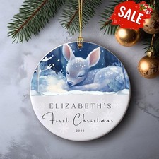 Personalized Baby's 1st Christmas Ornament, Personalized Baby Name, Baby's 1s...