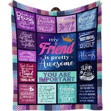 Best Friend Blanket, Best Friend Birthday Gifts for Women, Friendship Gifts f...
