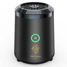 Portable USB Rechargeable Smart Electronic Incense Burner for Car and Home Black