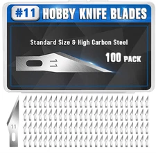 DIYSELF 100PCS SK5 #11 Exacto Knife Blades Refill with Case for Craft & Hobby