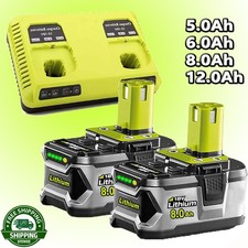 5.0Ah/12.0Ah For Ryobi 18V One Plus P108 Li-ion RB18L50 RB18L40  Battery/Charger