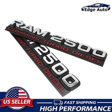 2pcs Front Door Side Emblems For Ram 2500 Cummins Turbo Diesel Badges 55295311ab