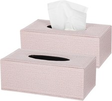 Tissue Box Cover Rectangle Linen Tissue Box,Stylish Tissue Box Holder with Magne