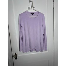 Banana Republic NWT Lavender Long Sleeve Crew Neck Top Women  s M