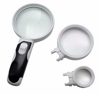 Grobet Illuminated Led Handheld Magnifier W/ Interchangeable Lenses Grobet Illuminated Led Handheld Magnifier W/ Interchangeable Lenses